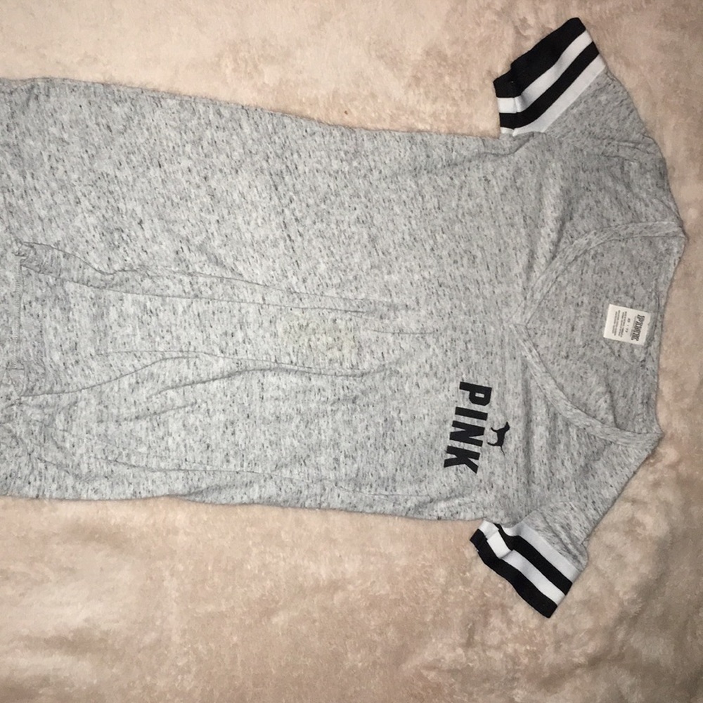 Black/white striped sleeve v neck Victoria secret